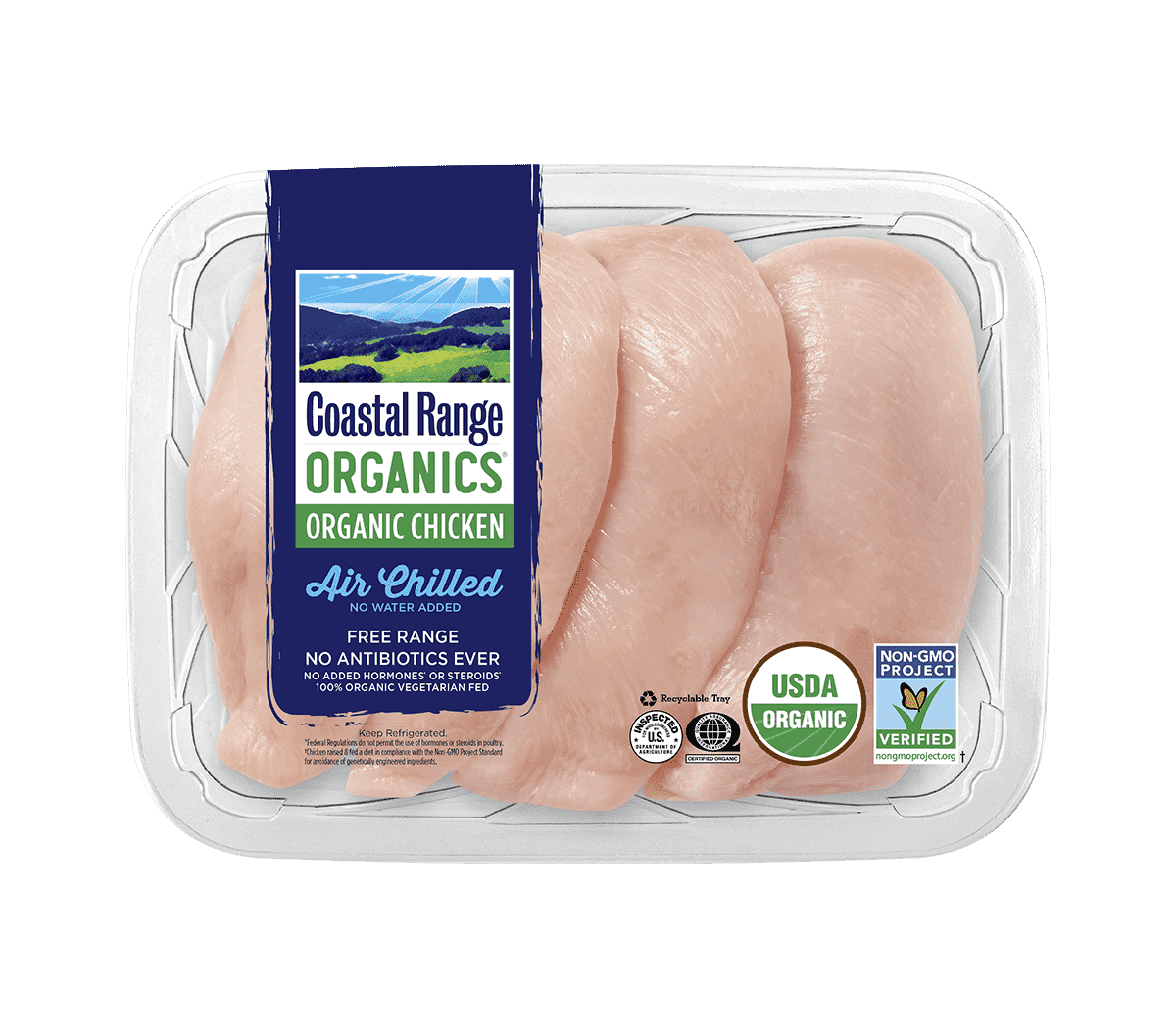 Coastal Range Organics Thin Sliced Boneless Skinless Chicken Breast