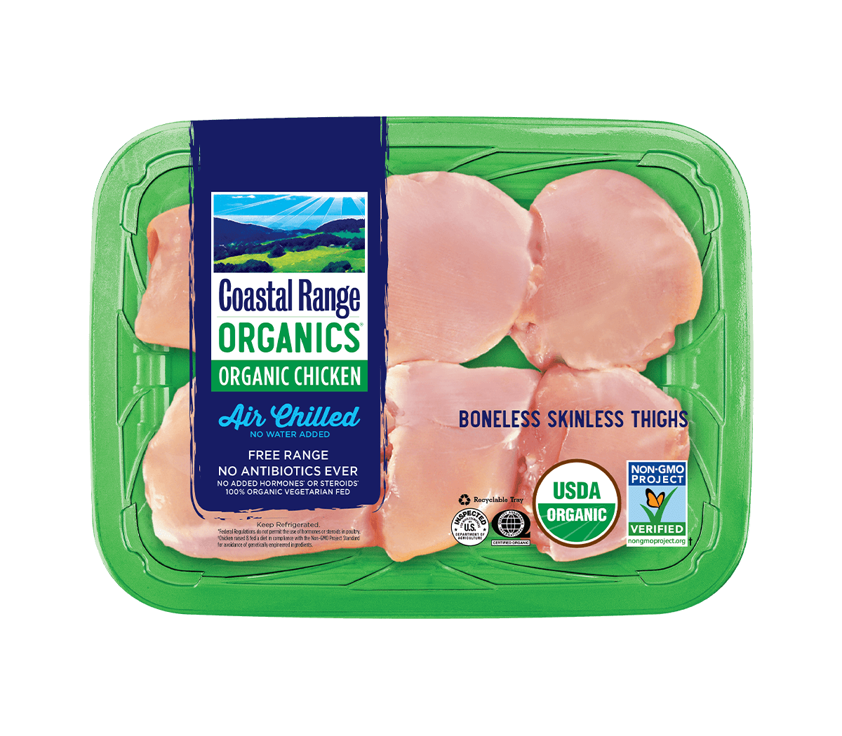 Coastal Range Organics Boneless Skinless Chicken Thighs
